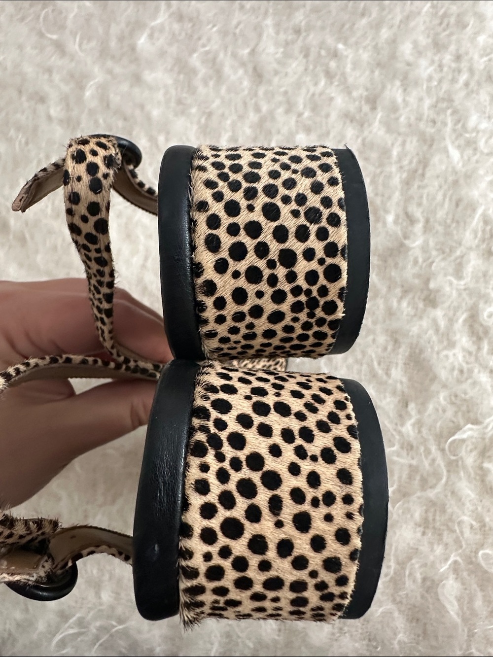 Aerosoles Grand Central Cheetah Print Calf Hair Slingback Heels Size 8 - Picture 7 of 8